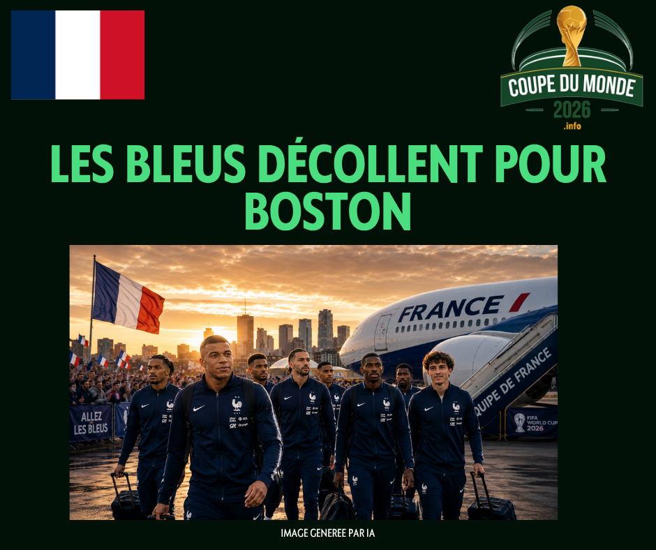 Mondiale 2026 : les Bleus décollent pour Boston ce 10 juin — direction USA et le Sénégal