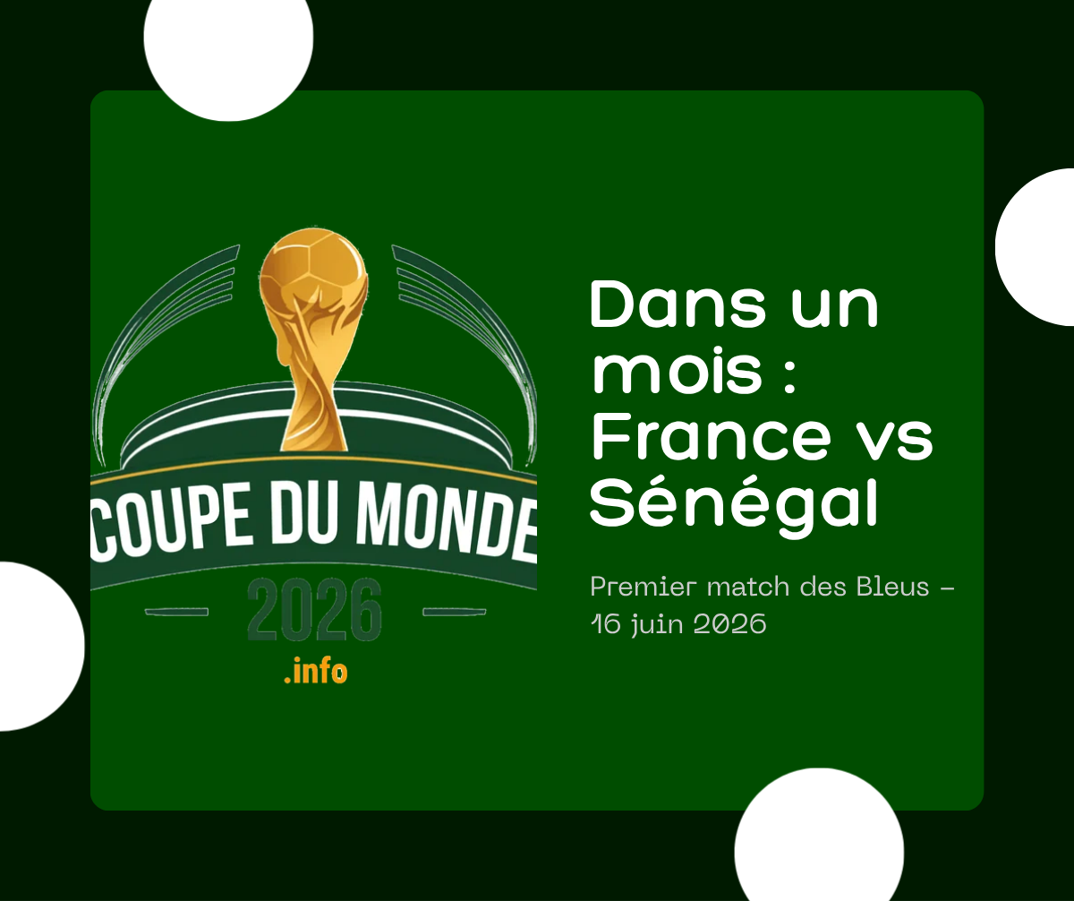 France – Sénégal : dans un mois, les Bleus entrent en lice