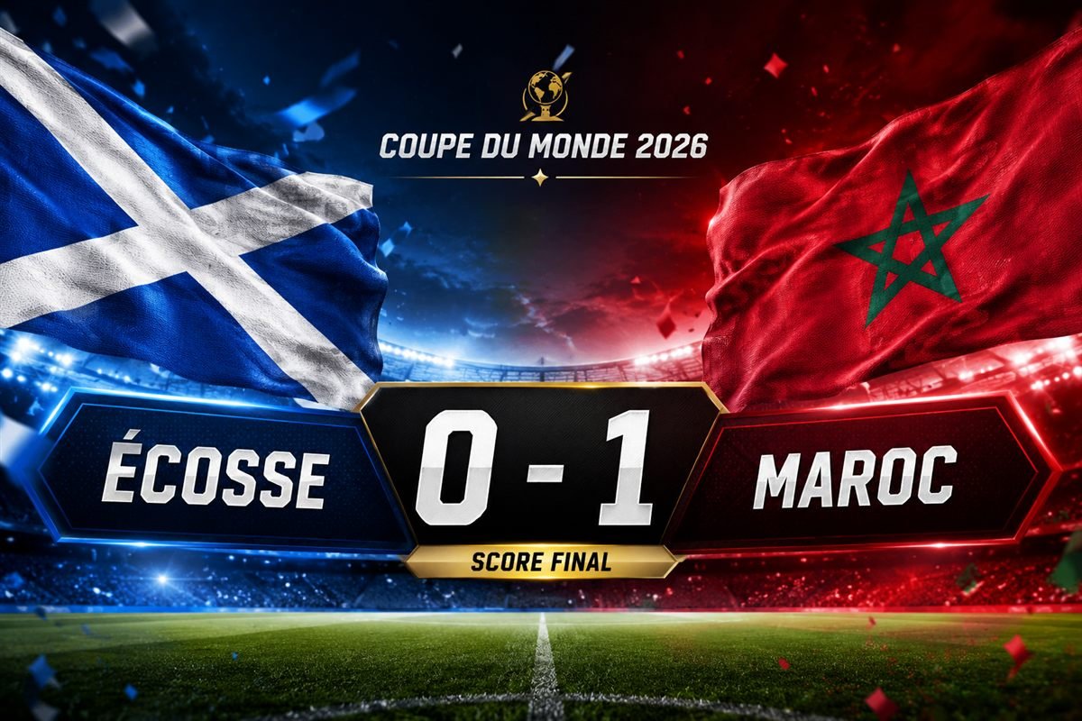 Match Écosse 0-1 Maroc CDM 2026 Groupe C